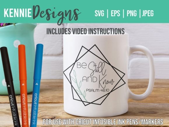 Bible Verse Infusible Ink Pen Mug Wrap for Graphics & Crafts