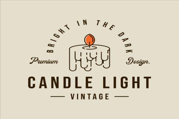 Candle Logo Line Art: Simple Graphics for Logos & Crafts