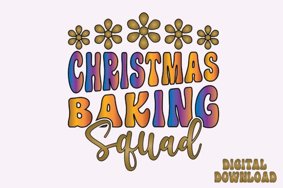 Christmas Baking Squad Svg, Retro Graphics & Crafts