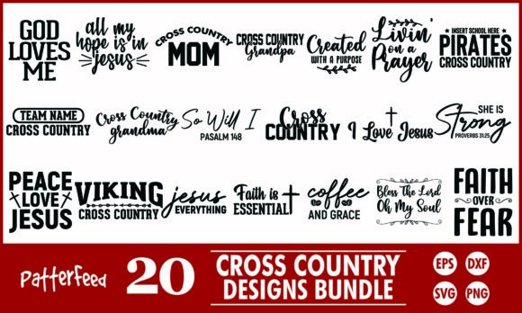 Cross Country SVG Designs Bundle: Graphics for Crafts & Content
