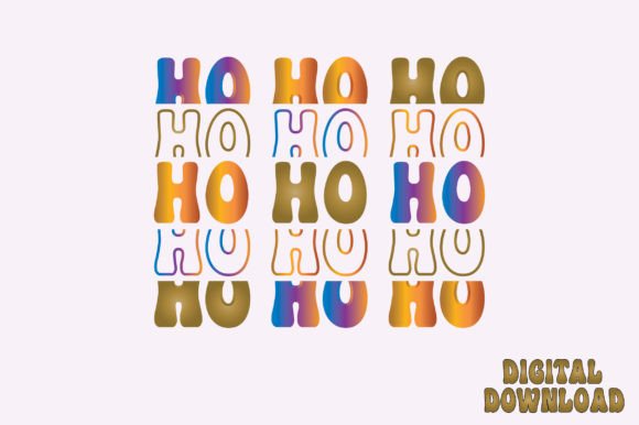 Ho Ho Ho Svg, Christmas Retro Graphics & Crafts