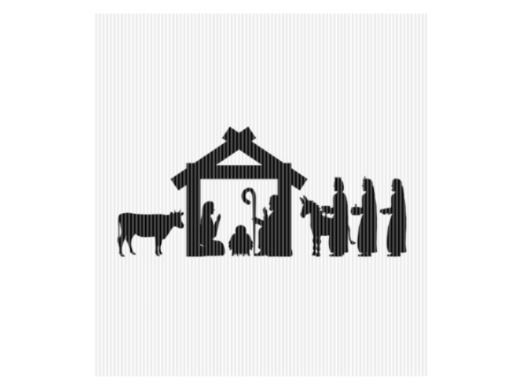 Nativity Scene Christmas Graphic for Crafts & Graphics