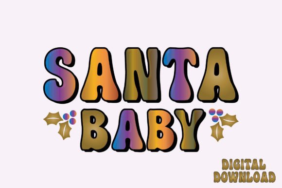 Santa Baby Svg, Retro Graphics for Crafts