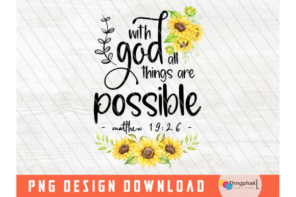 With God All Things Are Possible Png Graphics for Crafts